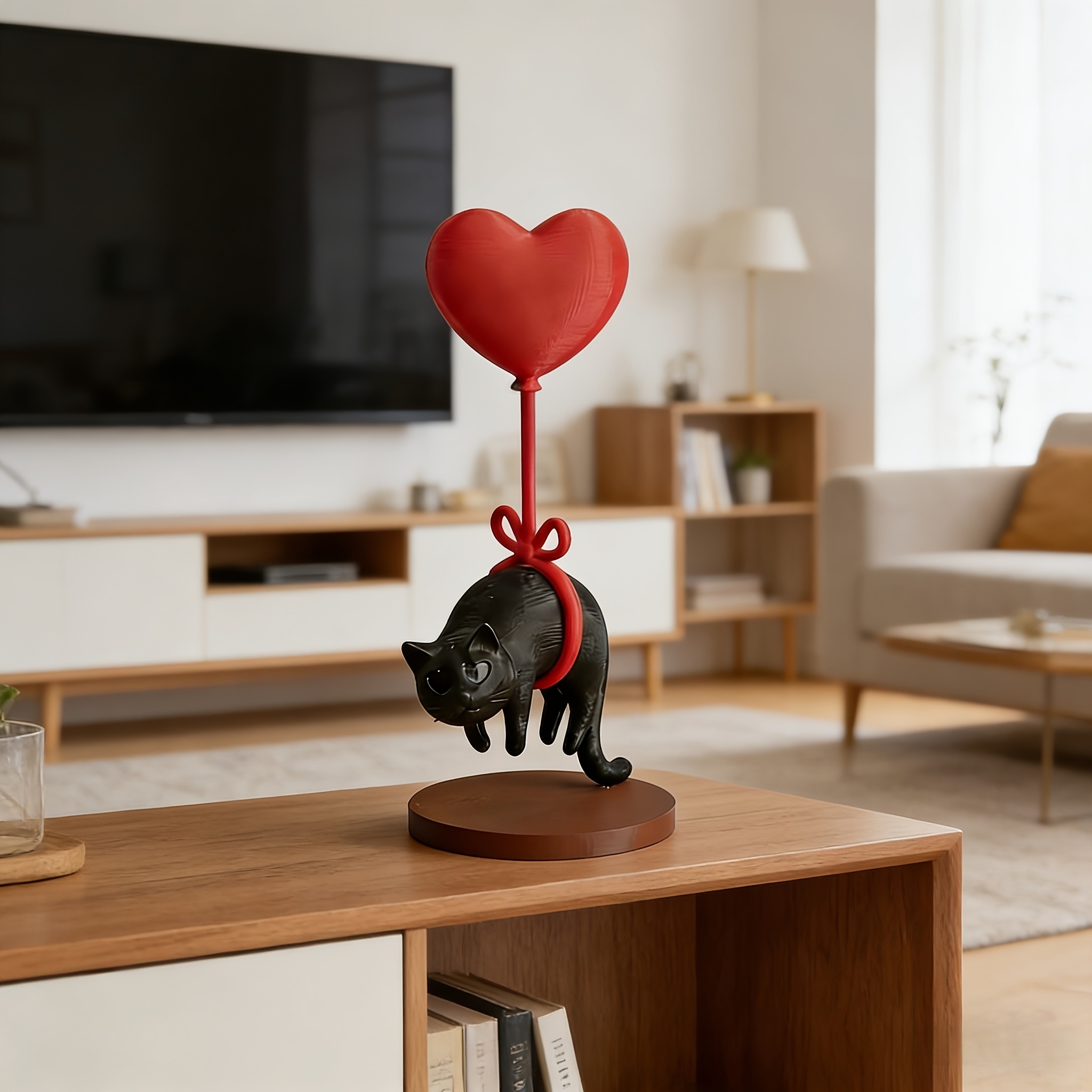 قطة عائمة مع بالون على شكل قلب - مراجعة 3D Printing House وسعره
