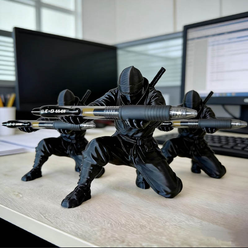 حامل أقلام نينجا مطبوع بتقنية  - مراجعة 3D Printing Office Setup وسعره